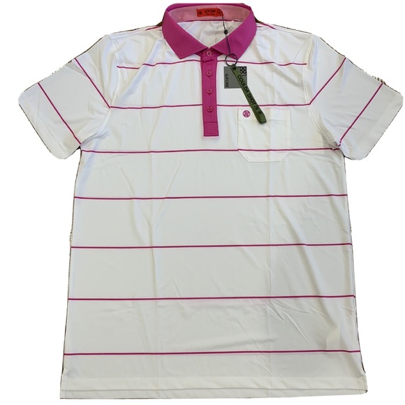 G/FORE | Shirts | Gfore G4 Striped Golf Polo Shirt W Pocket | Poshmark
